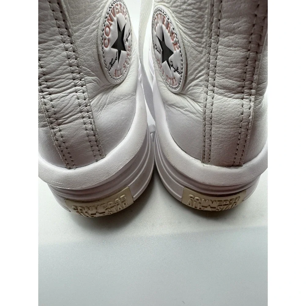 Converse Sneakers Women's Size 6.5 White Leather All Star Platform Lift *wear*